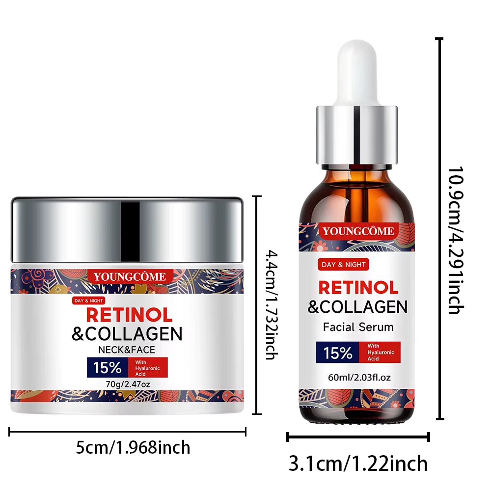 Face Serum Shrink Pores Brightening Whitening Cream anti Aging Lines and Wrinkles for Glowing Skin Firm Essence Face Cream Set