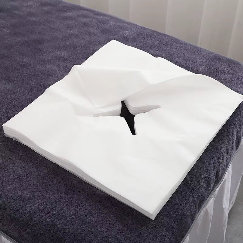 50/300Pcs Disposable Hole Towel Non-Woven Towel Covers Bed Sheet Face Pad Anti-Bacteria Beauty Salon Makeup Lashes Accessories