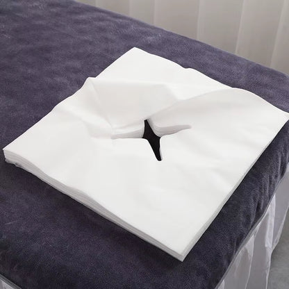 50/300Pcs Disposable Hole Towel Non-Woven Towel Covers Bed Sheet Face Pad Anti-Bacteria Beauty Salon Makeup Lashes Accessories