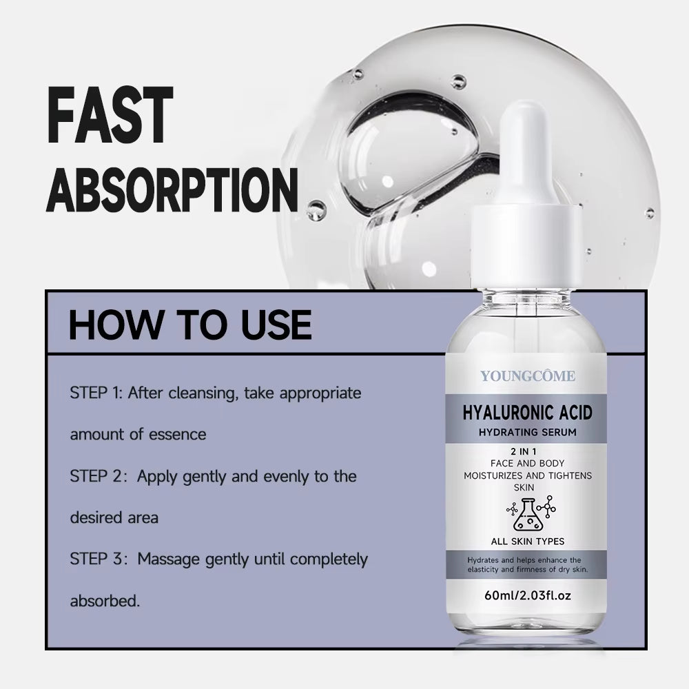 Hyaluronic Acid Moisturizing Serum Acid Moisturizing Nourishing Dry Skin Care Firming Oil Control Multi-Effect Facial Essence