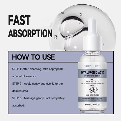 Hyaluronic Acid Moisturizing Serum Acid Moisturizing Nourishing Dry Skin Care Firming Oil Control Multi-Effect Facial Essence
