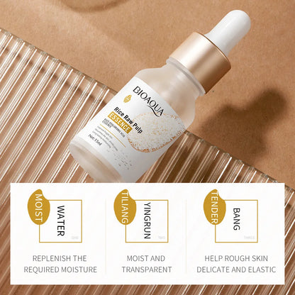 1/2/3Pcs BIOAQUA Rice Raw Pulp Face Serum Hyaluronic Acid Face Essence Nourishing Moisturizing Anti-Aging Serum Facial Skin Care