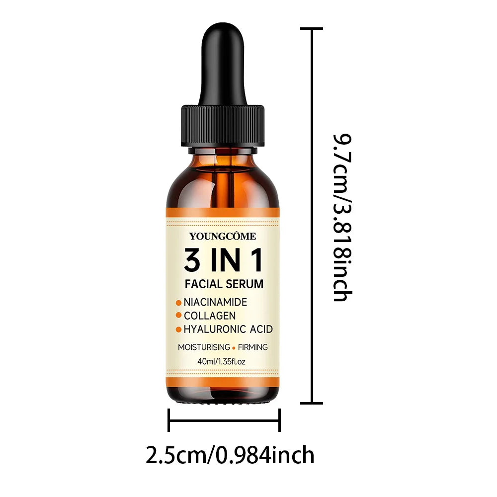 Face Serum 3 in 1 Nicotinamide Anti-Aging Wrinkle Face Serum Facial Moisturizing Brightening Firming Facial Essence Face