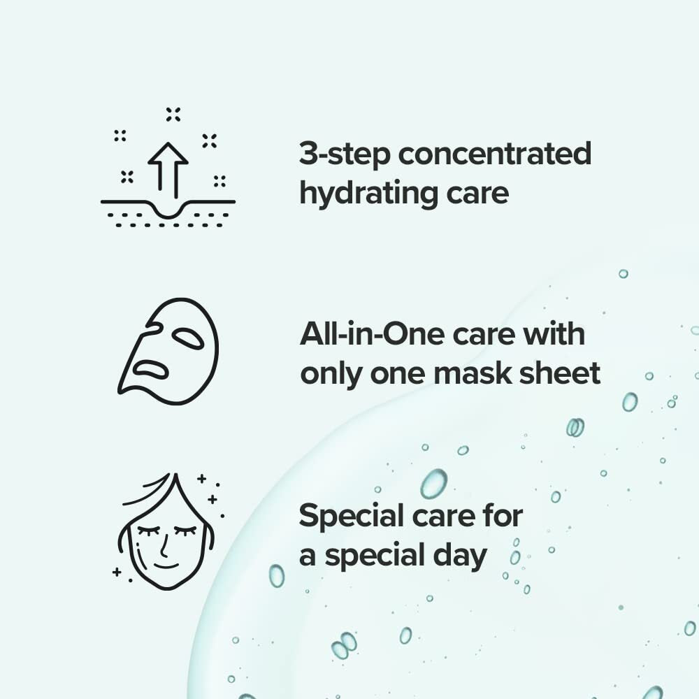 3 Step Brightening Moisturizing Skin Treatment Mask Pack of 10 K Beauty