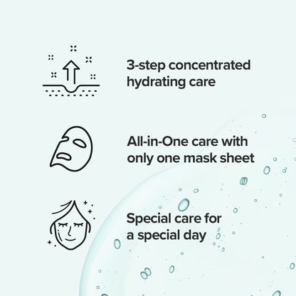 3 Step Brightening Moisturizing Skin Treatment Mask Pack of 10 K Beauty