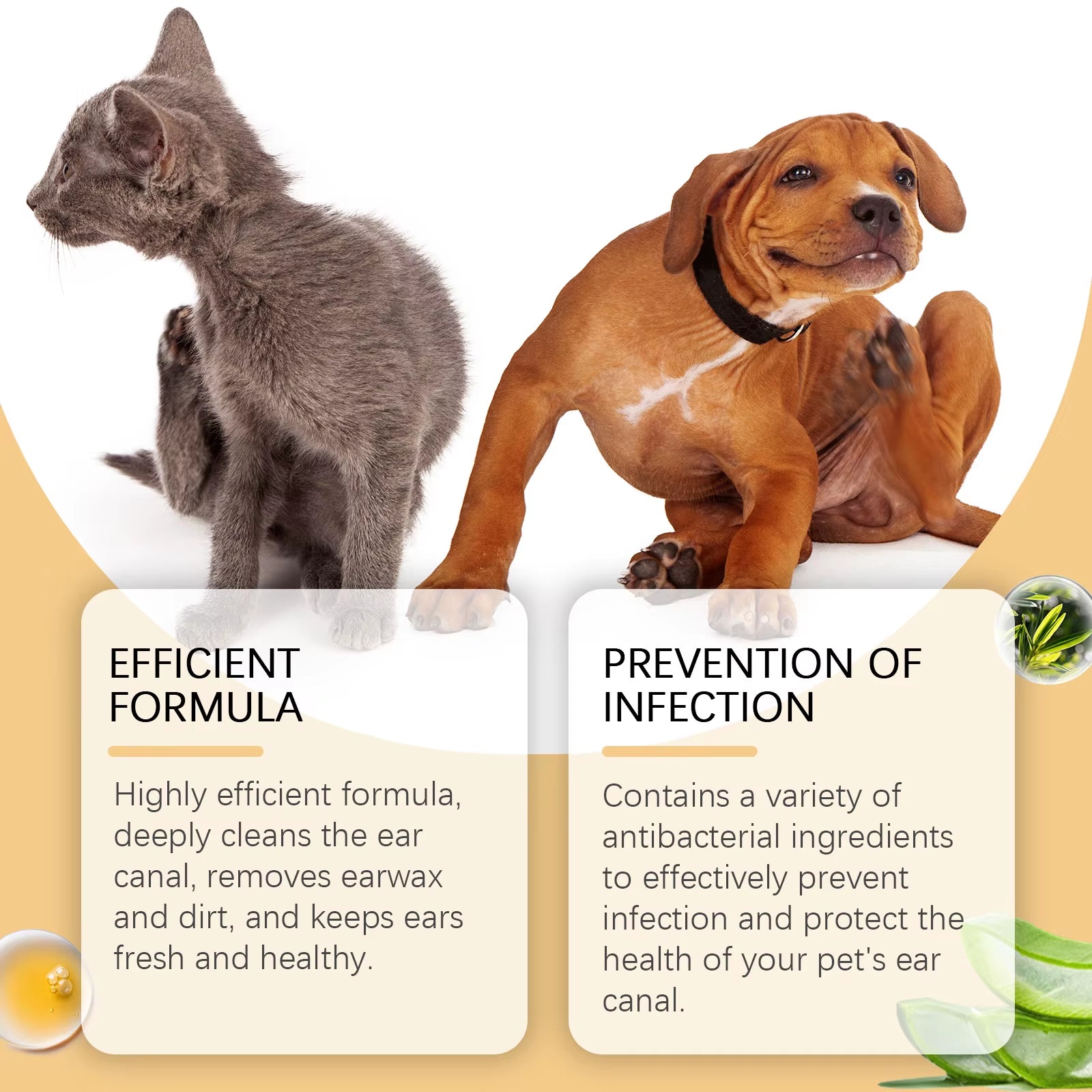 100Ml Pet Ear Cleaner Drops Remove Mites Dog Cat Ear Clean Soothing Care Itching Relief Deodorant Pet Clean Earwax Drops