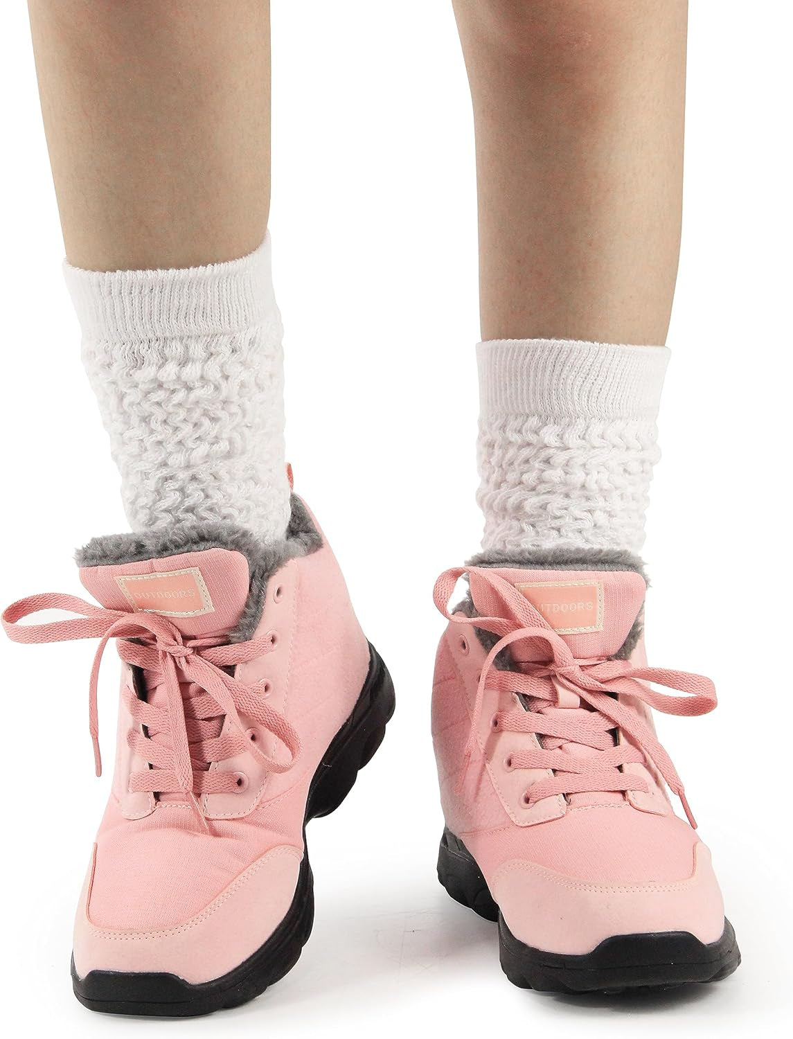 Women's Thigh High Slouch Socks - Soft Scrunch Design, Size 5-11