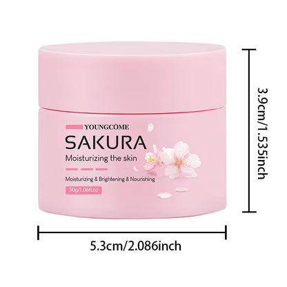 Sakura Essence Cream,Cherry Blossom Facial Moisturizer for Dry & Rough Skin,Intense Hydration,Skin Repair,Delicate & Tender Glow