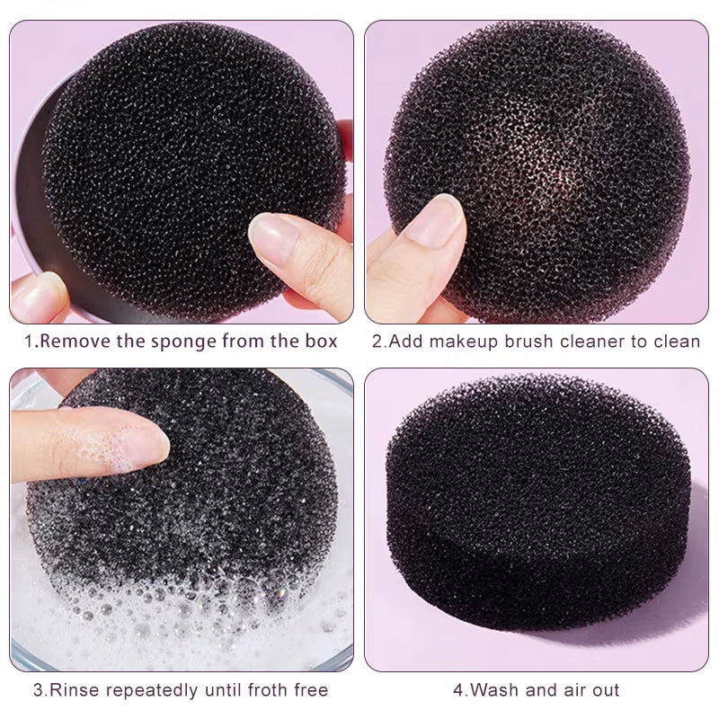 Makeup Brush Cleaning Box Quick Clean Sponge Eyeshadow Brushes Dry Cleaner Cosmetic Wash Clean Powder Tool Makeup Accessories