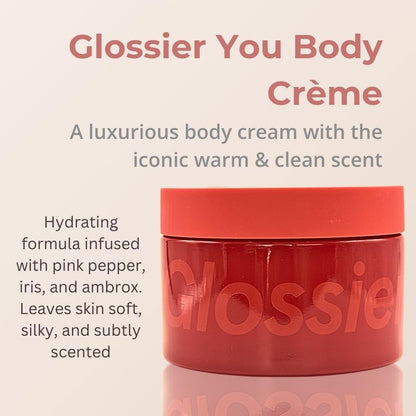 Indulge Your Skin with Glossier Crème de You Luxurious Body Butter - 7.2 Oz of Hydration and Sensory Bliss