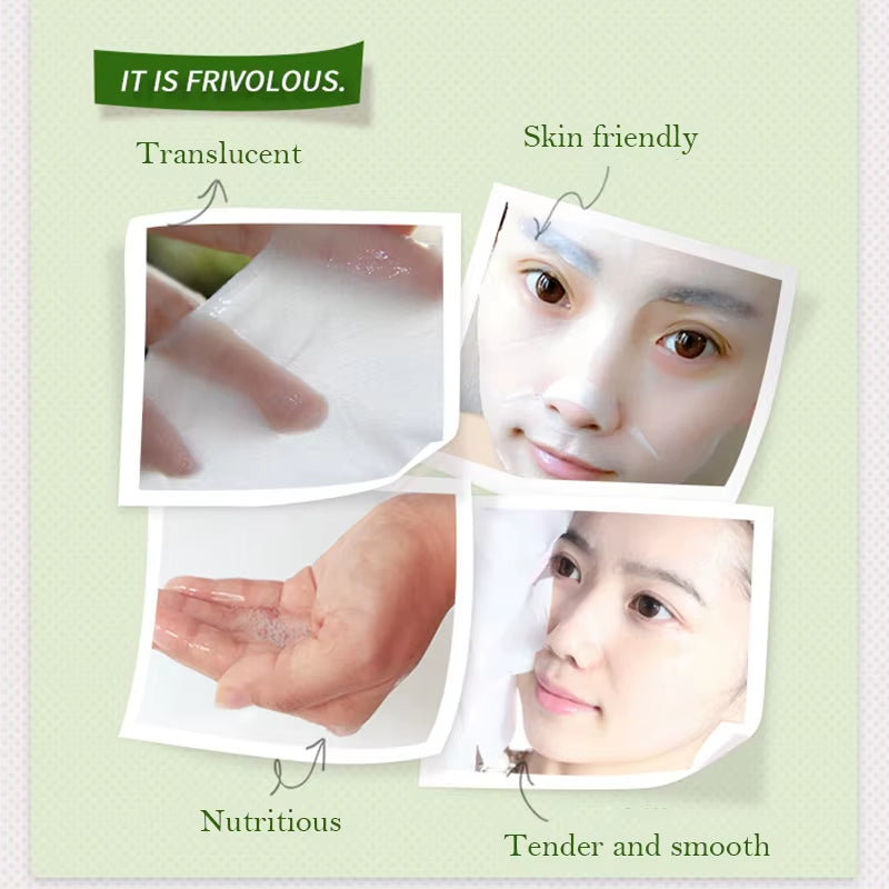 6/12Pcs Fruits Face Mask Moisturizing Oil Control Firming Aloe Korean Cosmetics Sheet Face Mask Beauty Skin Care Prodcuts