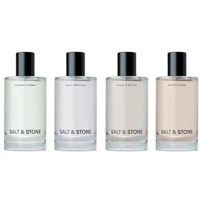 Salt & Stone Body Mist Saffron Cedar Scent Skincare Infused Perfume Hair Body Spray for Women and Men