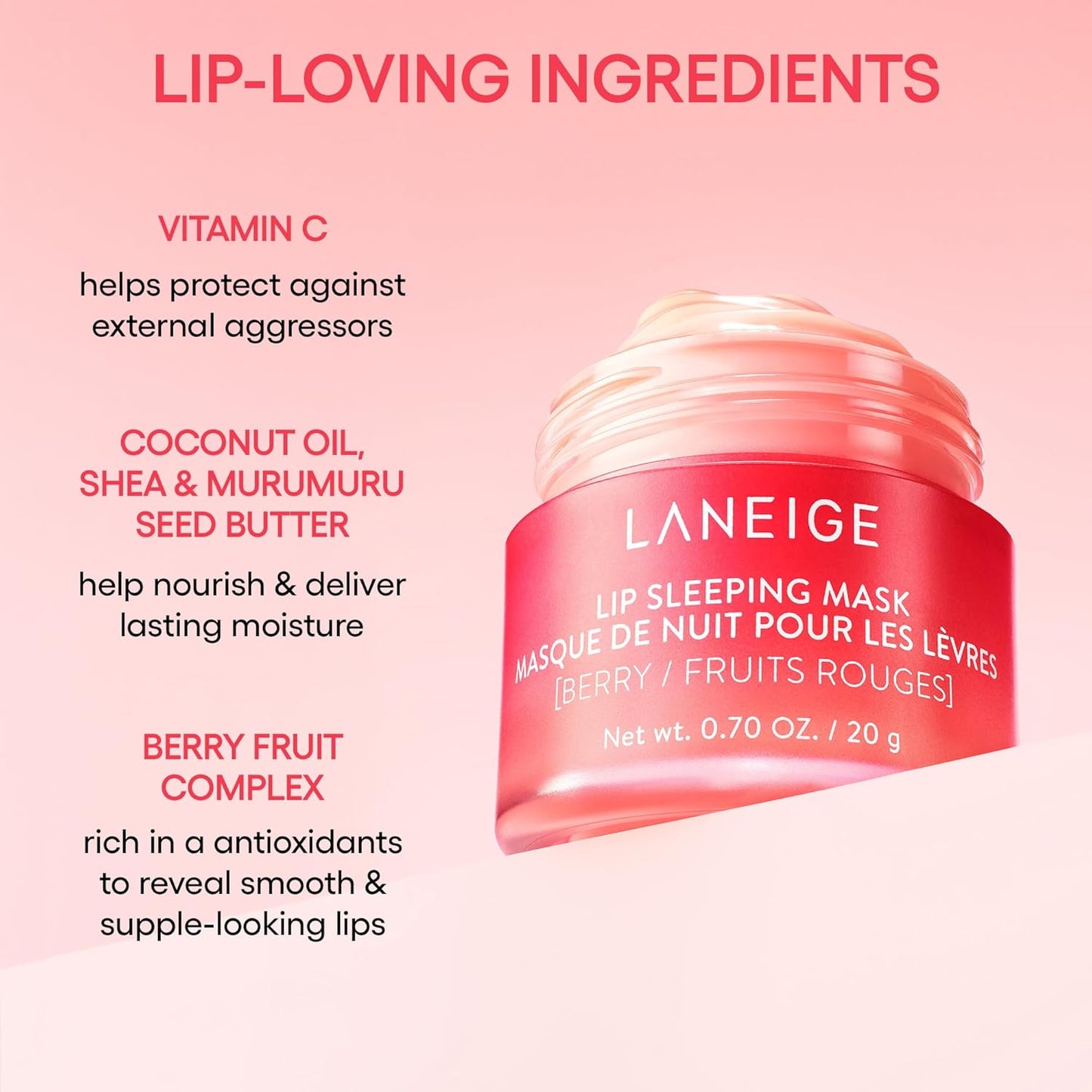 Revitalize Your Lips Overnight with Our Nourishing Lip Sleeping Mask - Infused with Vitamin C, Murumuru & Shea Butter for Soft, Hydrated Lips