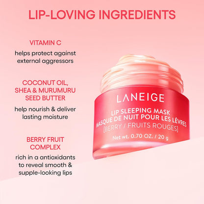 Revitalize Your Lips Overnight with Our Nourishing Lip Sleeping Mask - Infused with Vitamin C, Murumuru & Shea Butter for Soft, Hydrated Lips