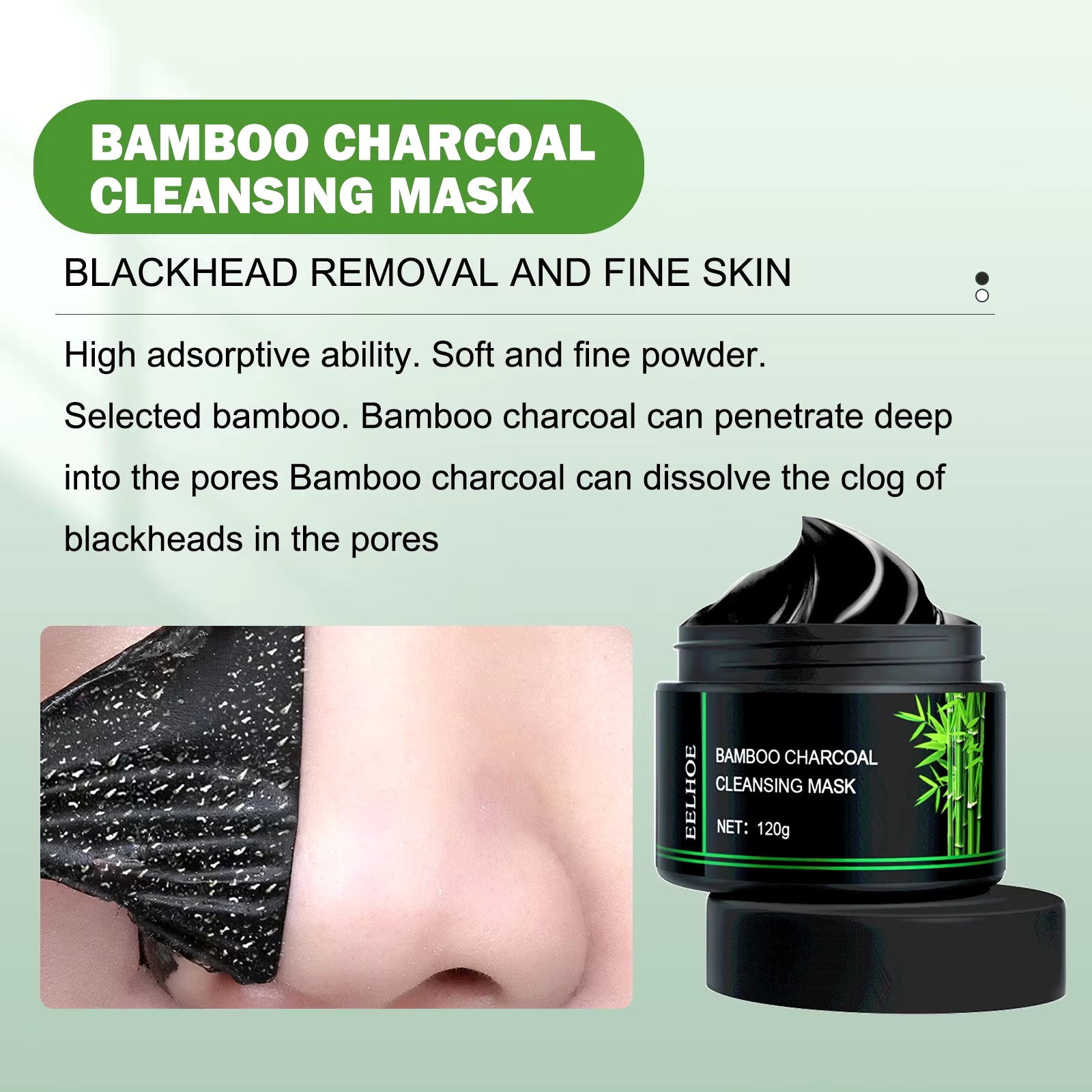 Charcoal Face Mask Nose Strips Toothpaste Blackhead Remover Clean Pores Teeth Whiten Oil Control Face Teeth Clean Series