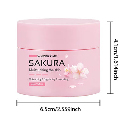 Sakura Essence Cream,Cherry Blossom Facial Moisturizer for Dry & Rough Skin,Intense Hydration,Skin Repair,Delicate & Tender Glow