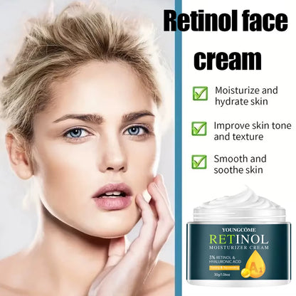 Retinol Hyaluronic Acid Face Cream Moisturizer Nourish Skin Care Products Anti-Aging Facial Treatment Moisturizing Facial Serum