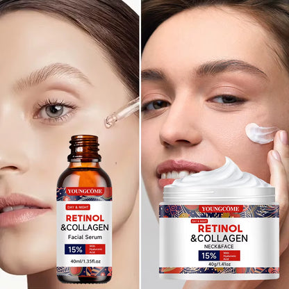 Face Serum Shrink Pores Brightening Whitening Cream anti Aging Lines and Wrinkles for Glowing Skin Firm Essence Face Cream Set