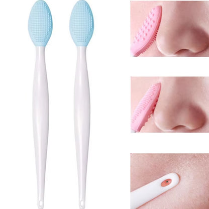 2-Pack Blue Facial Cleansing Brushes - Holiday Skincare Set for Deep Cleansing & Gentle Exfoliation Nettoyeur Pinceau Maquillage