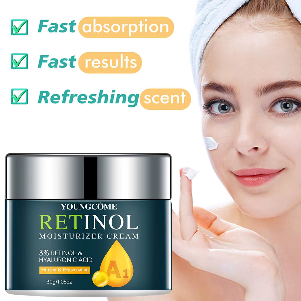 Retinol Hyaluronic Acid Face Cream Moisturizer Nourish Skin Care Products Anti-Aging Facial Treatment Moisturizing Facial Serum