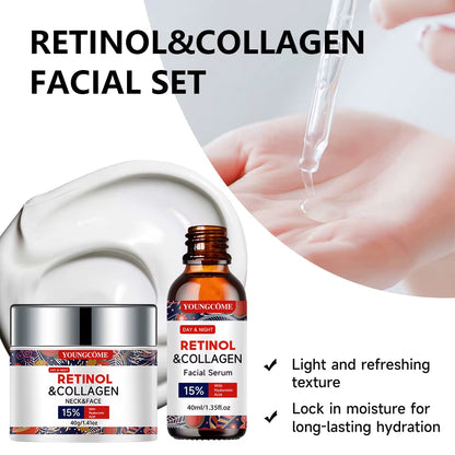 Face Serum Shrink Pores Brightening Whitening Cream anti Aging Lines and Wrinkles for Glowing Skin Firm Essence Face Cream Set