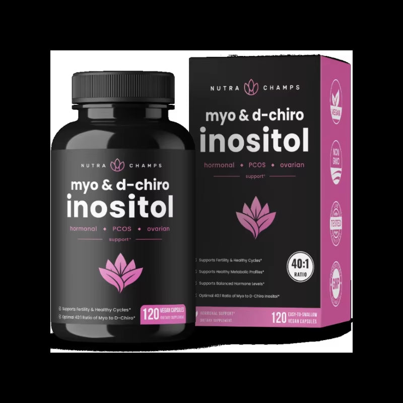Inositol 2000 Mg Supplement, Ovarian & PCOS, Supports Female Fertility & Hormonal Balance, 120 Veggie Capsules