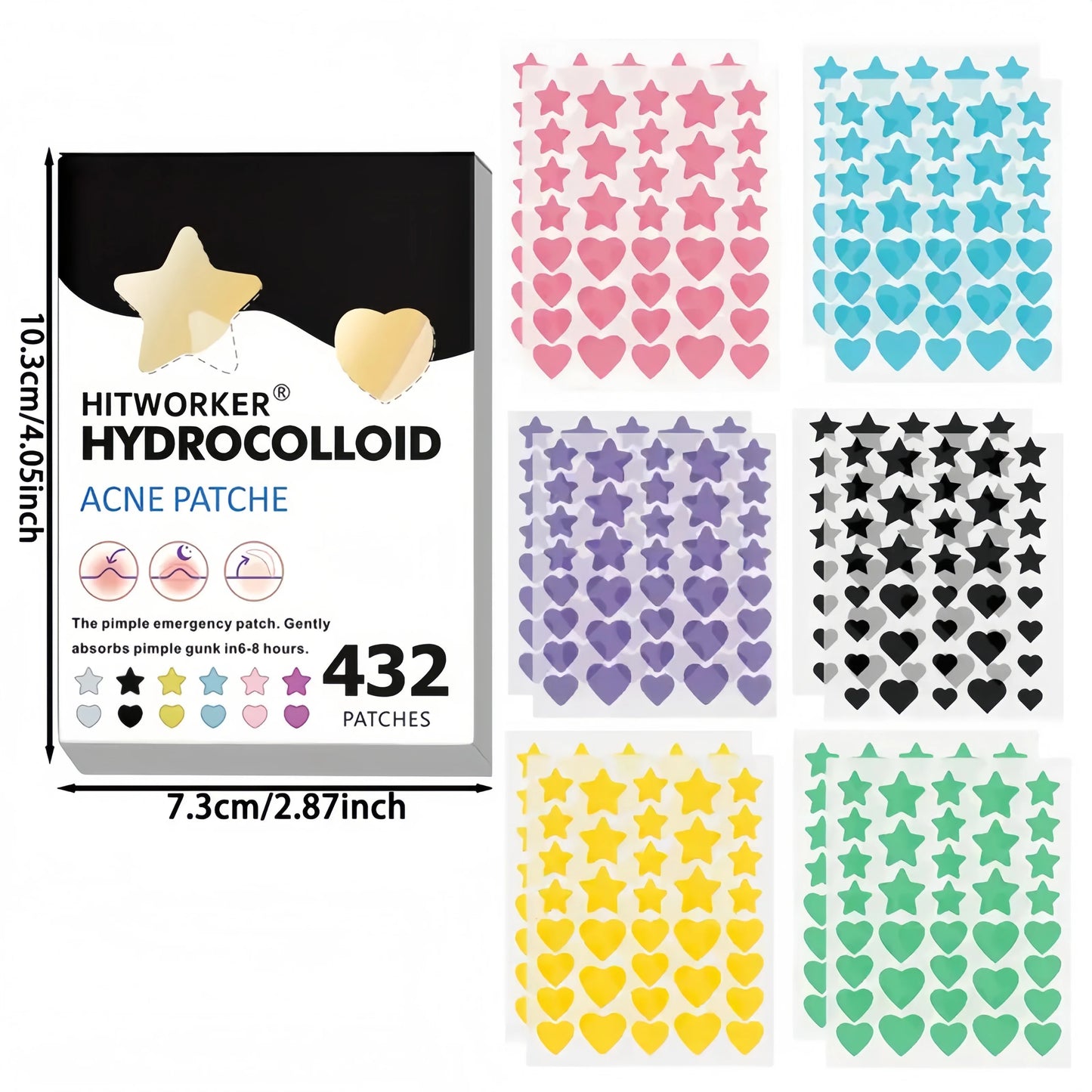 432PCS Pimple Patch Acne Colorful Invisible Acne Removal Skin Care Stickers Concealer Face Spot Beauty