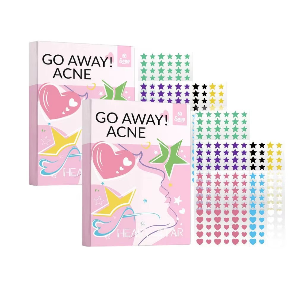 1/2Box Heart Shape Acne Pimple Patch Stickers Blemish Spot Concealer Cover 0.1Mm Acne Treatment Pimple Remover Skin Care
