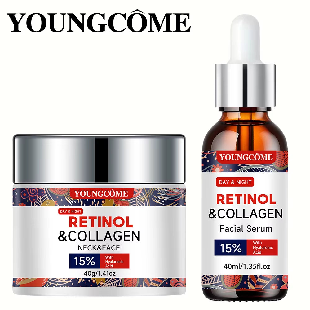 Face Serum Shrink Pores Brightening Whitening Cream anti Aging Lines and Wrinkles for Glowing Skin Firm Essence Face Cream Set