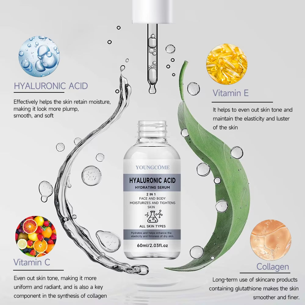 Hyaluronic Acid Moisturizing Serum Acid Moisturizing Nourishing Dry Skin Care Firming Oil Control Multi-Effect Facial Essence