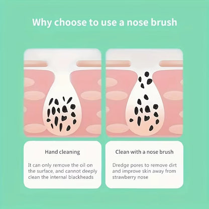 1PC Soft Silicone Nose Brush, Clean the Face, Remove Blackheads, Clean the Nose, Exfoliate, Wash the Face Brush, Easy to C
