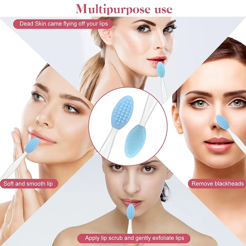 2-Pack Blue Facial Cleansing Brushes - Holiday Skincare Set for Deep Cleansing & Gentle Exfoliation Nettoyeur Pinceau Maquillage