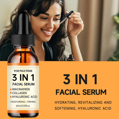 Face Serum 3 in 1 Nicotinamide Anti-Aging Wrinkle Face Serum Facial Moisturizing Brightening Firming Facial Essence Face