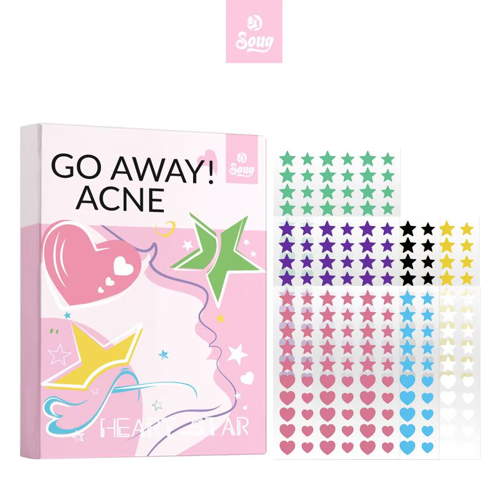 1/2Box Heart Shape Acne Pimple Patch Stickers Blemish Spot Concealer Cover 0.1Mm Acne Treatment Pimple Remover Skin Care