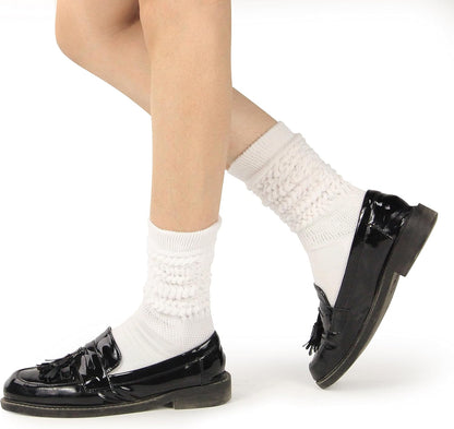 Women's Thigh High Slouch Socks - Soft Scrunch Design, Size 5-11