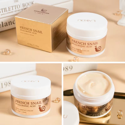 Snail Face Cream Hyaluronic Acid Moisturizer Firming Facial Cream Collagen Nourishing Serum Skin Care 50ML