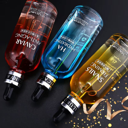 Snail Caviar Hyaluronic Acid Facial Serum Beauy Essence Firming Hydrating Brightening Moisturizing Face Serum Skin Care
