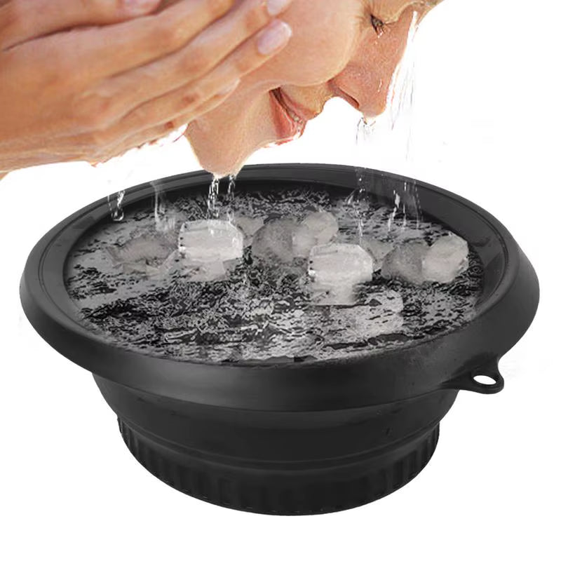 Professional Face Ice Bath Bowl for Facial Treatments - Portable Collapsible Washbasin for At-Home and Travel Skin Care