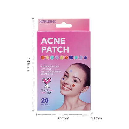 KORMESIC Colorful Star Acne Patches Pimple Nourishing Hydrating Anti-Aging Facial Treatment + Blackhead Removal Skin Care