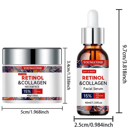 Face Serum Shrink Pores Brightening Whitening Cream anti Aging Lines and Wrinkles for Glowing Skin Firm Essence Face Cream Set