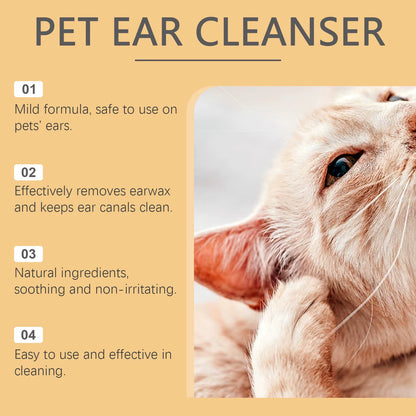 100Ml Pet Ear Cleaner Drops Remove Mites Dog Cat Ear Clean Soothing Care Itching Relief Deodorant Pet Clean Earwax Drops