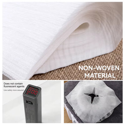 50/300Pcs Disposable Hole Towel Non-Woven Towel Covers Bed Sheet Face Pad Anti-Bacteria Beauty Salon Makeup Lashes Accessories
